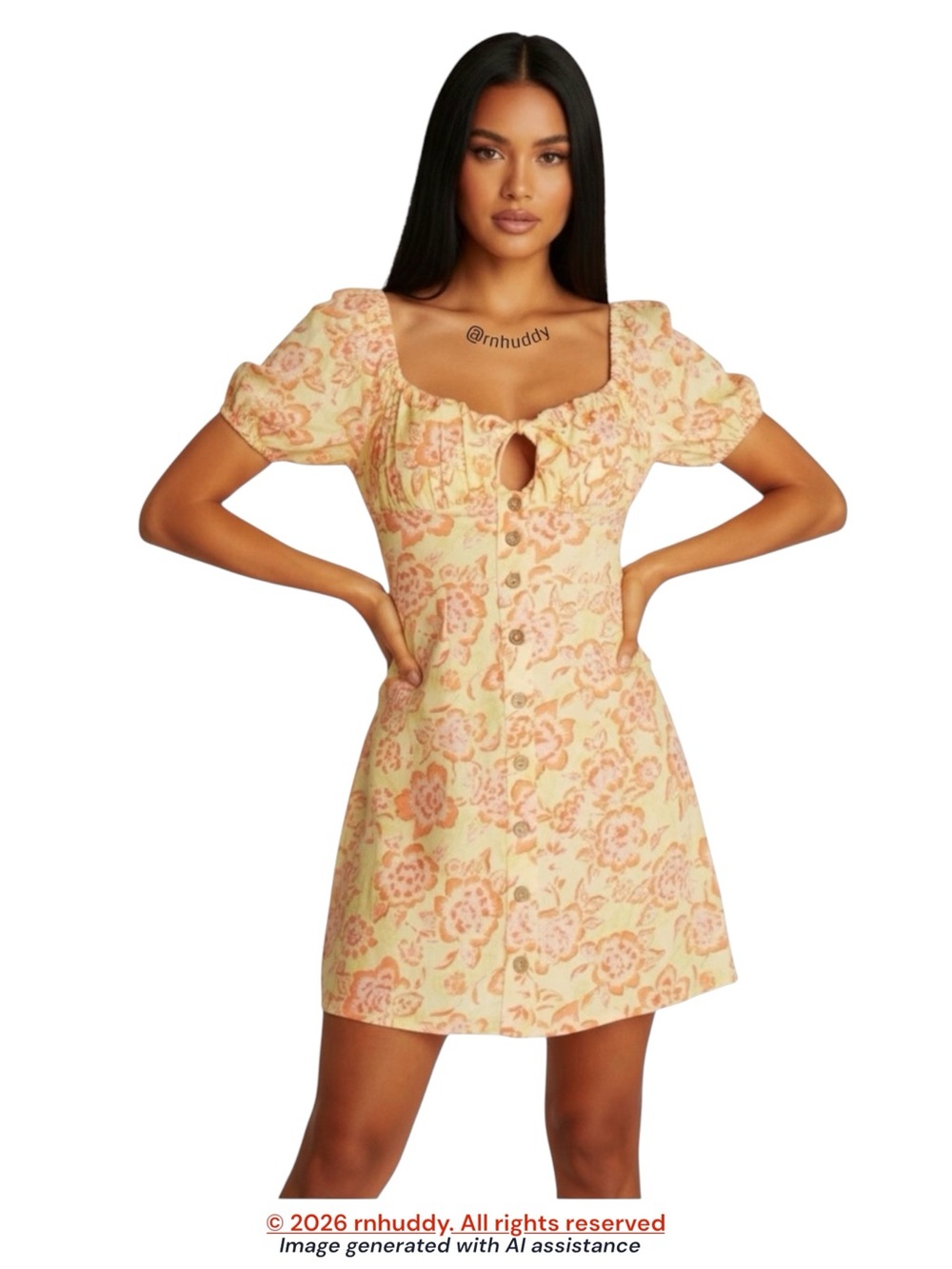 Billabong x Wrangler S cotton linen floral button up mini dress